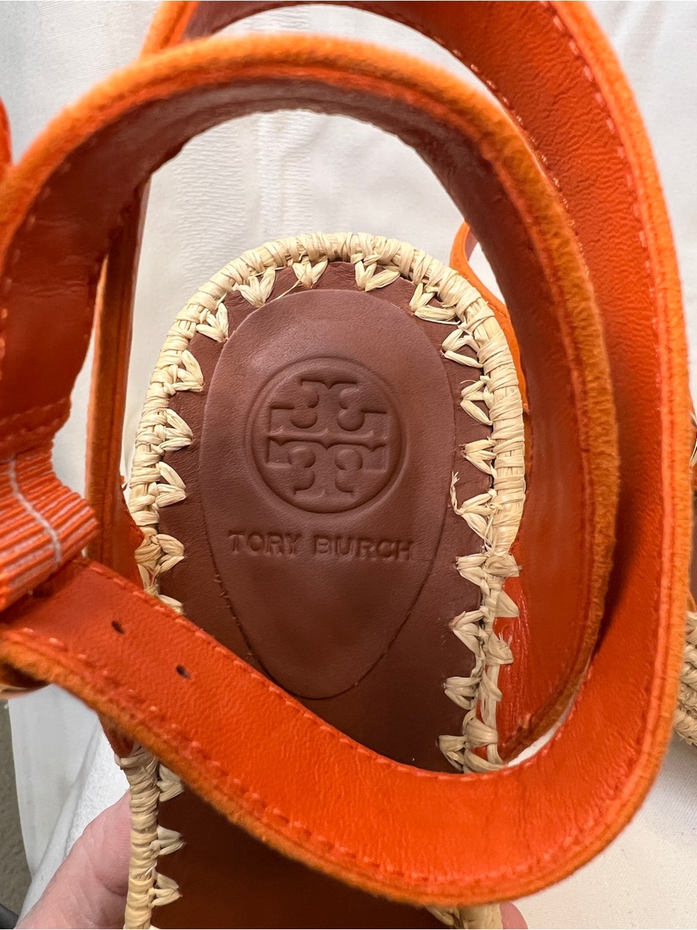 EUC Tory Burch Arianne Espadrille Platform Sandals with Ankle Strap - Women 7 - Picture 6 of 9